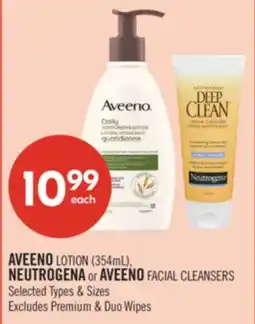 Shoppers Drug Mart AVEENO LOTION 354mL NEUTROGENA Facial Cleansers AVEENO Facial Cleansers offer