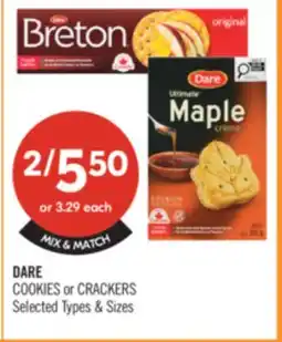 Shoppers Drug Mart DARE COOKIES or CRACKERS offer