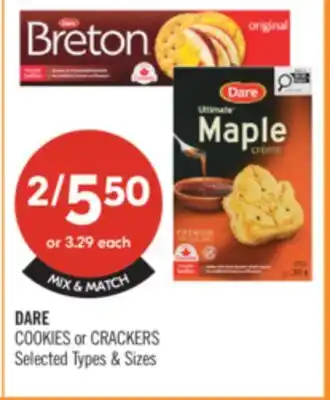 Shoppers Drug Mart DARE COOKIES or CRACKERS offer