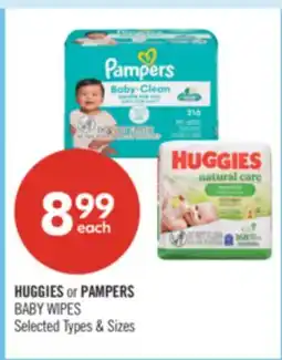 Shoppers Drug Mart HUGGIES or PAMPERS BABY WIPES offer