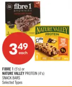 Shoppers Drug Mart FIBRE 1 5's or NATURE VALLEY PROTEIN 4's SNACK BARS offer