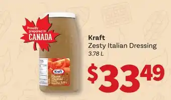 Wholesale Club KRAFT ZESTY ITALIAN DRESSING offer