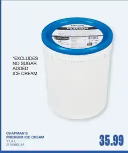 Wholesale Club CHAPMAN'S PREMUIM ICE CREAM offer