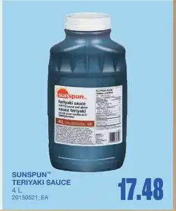 Wholesale Club TERIYAKI SAUCE offer