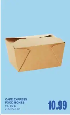 Wholesale Club CAFÉ EXPRESS FOOD BOXES, 50'S offer