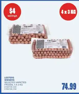 Wholesale Club WIENERS offer