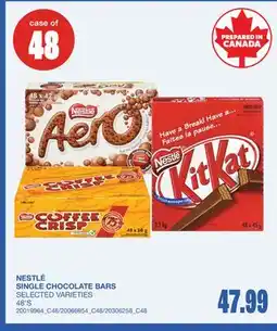Wholesale Club SINGLE CHOCOLATE BARS, 48'S, case of 48 offer