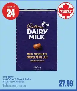 Wholesale Club CHOCOLATE SINGLE BARS, 24'S, case of 24 offer