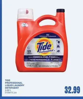 Wholesale Club TIDE PROFESSIONAL LIQUID LAUNDRY DETERGENT offer
