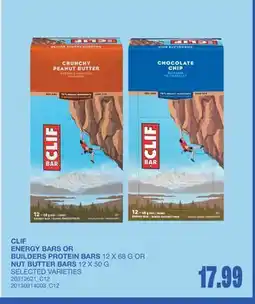 Wholesale Club ENERGY BARS OR BUILDERS PROTEIN BARS, 12 X 68 G OR NUT BUTTER BARS, 12 X 50 G offer