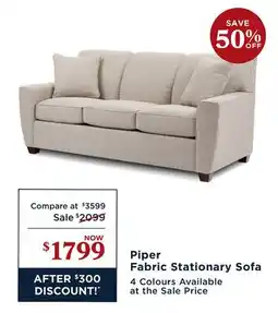 La Z Boy Piper Fabric Stationary Sofa offer