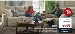 La Z Boy Cade Fabric Reclining Sofa offer