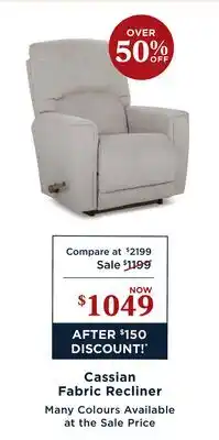 La Z Boy Cassian Fabric Recliner offer