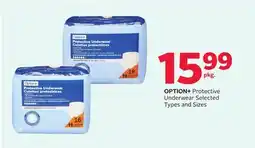 Rexall OPTION+ Protective Underwear offer