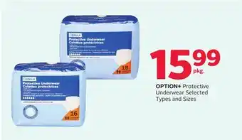 Rexall OPTION+ Protective Underwear offer