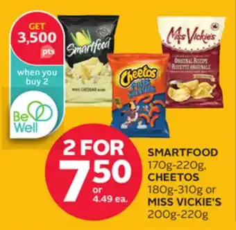 Rexall SMARTFOOD 170g-220g, CHEETOS 180g-310g or MISS VICKIE'S 200g-220g offer