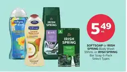Rexall SOFTSOAP or IRISH SPRING Body Wash 591mL or IRISH SPRING Bar Soap 6-Pack offer
