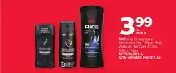 Rexall AXE Anti-Perspirant or Deodorant 76g-113g or Body Wash or Hair Care 473mL offer