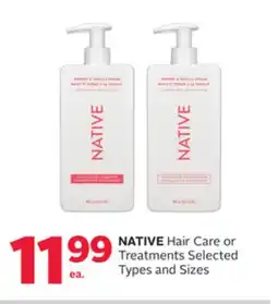 Rexall NATIVE Hair Care or Treatments offer