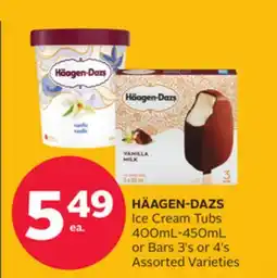 Rexall HÄAGEN-DAZS Ice Cream Tubs offer