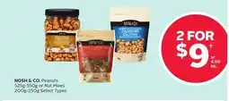 Rexall NOSH & CO. Peanuts 525g-550g or Nut Mixes 200g-250g offer
