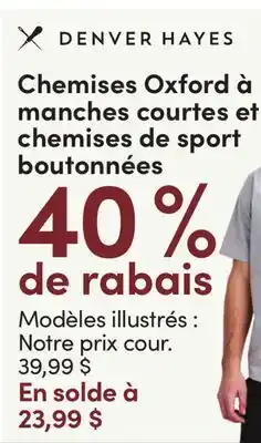 L'équipeur Chemises Oxford à manches courtes et chemises de sport boutonnées offer
