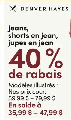 L'équipeur Jeans, Jean Shorts + Jean Skirts offer