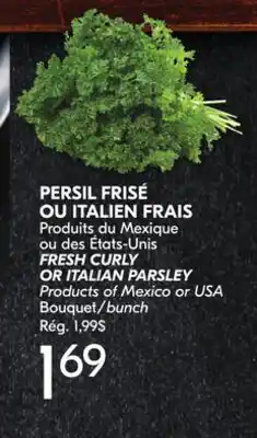 IGA FRESH CURLY OR ITALIAN PARSLEY offer