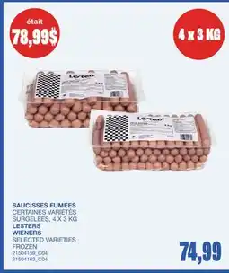 Wholesale Club SAUCISSES FUMÉES, 4 X 3KG offer