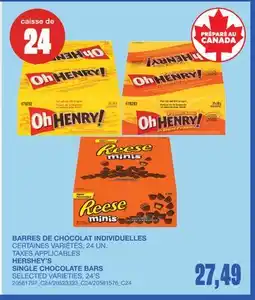 Wholesale Club BARRES DE CHOCOLAT INDIVIDUELLES, 24UN offer