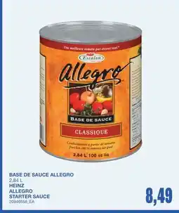 Wholesale Club BASE DE SAUCE ALLEGRO offer