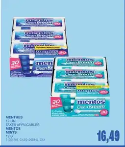 Wholesale Club MENTHES, 12 UN offer