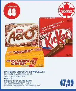 Wholesale Club BARRES DE CHOCOLAT INDIVIDUELLES, 48UN offer