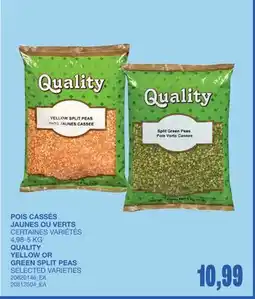 Wholesale Club POIS CASSÉS JAUNES OU VERTS offer