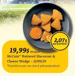 Wholesale Club MCCAIN BATTERED MACARONI & CHEESE WEDGE offer