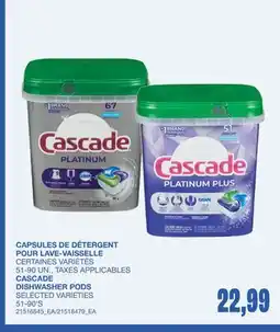Wholesale Club CAPSULES DE DÉTERGENT POUR LAVE-VAISSELLE, 51-90 UN offer
