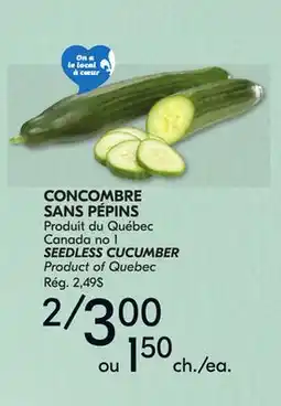 IGA SEEDLESS CUCUMBER offer