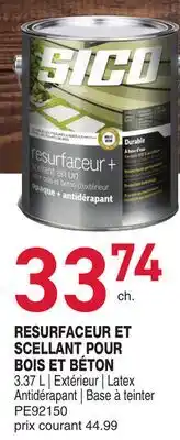 Matério RESURFACEUR ET SCELLANT POUR BOIS ET BÉTON SICO offer