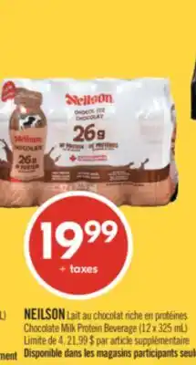 Pharmaprix NEILSON Chocolate Milk Protein Beverage offer