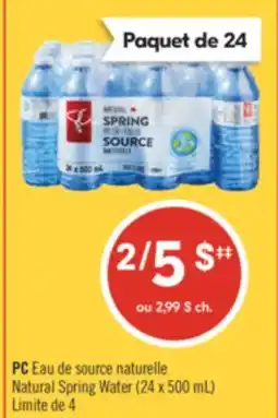 Pharmaprix PC Natural Spring Water offer