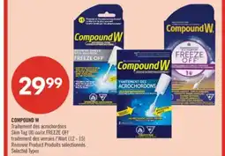 Pharmaprix COMPOUND W Traitement Skin Tag (8) or FREEZE OFF traitement Wart (12 - 15) Remover Product offer