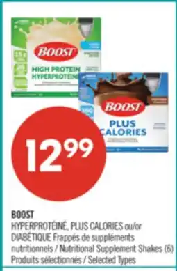 Pharmaprix Boost High Protein, Plus Calories or Diabetic Nutritional Supplement Shakes (6) offer