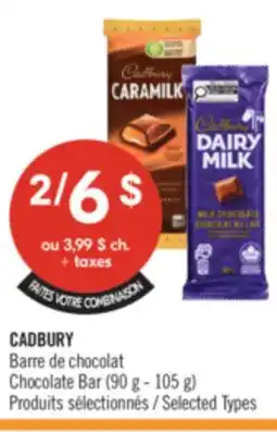 Pharmaprix CADBURY Chocolate Bar offer