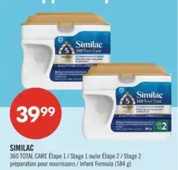 Pharmaprix SIMILAC 360 TOTAL CARE Stage 1 or Stage 2 Infant Formula (584 g) offer