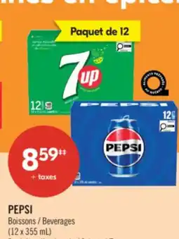 Pharmaprix PEPSI Beverages offer
