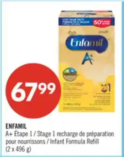 Pharmaprix ENFAMIL A+ Stage 1 Infant Formula Refill 2 x 496g offer