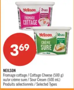 Pharmaprix NEILSON Fromage Cottage Cheese (500 g) or Sour Cream (500 mL) offer