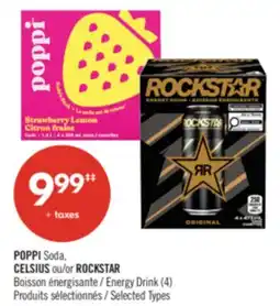 Pharmaprix POPPI Soda, CELSIUS or ROCKSTAR Energy Drink (4) offer