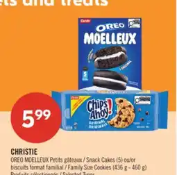 Pharmaprix CHRISTIE OREO Snack Cakes (5) or Family Size Cookies (436 g - 460 g) offer