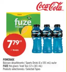 Pharmaprix POWERADE Sports Drink (6 x 591 mL) or Iced Tea (12 x 341 mL) offer